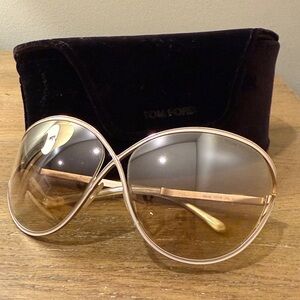 Tom Ford Women's Sunglasses with Gold Frame
